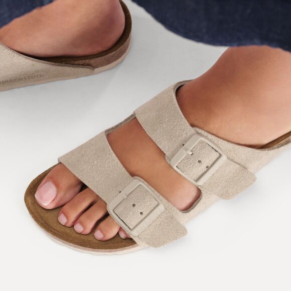 Birkenstock Arizona Suede Sandals Oyster Women’s - Picture 5 of 6